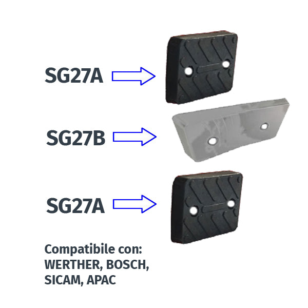 Patin en caoutchouc pour support de jante côté détalonneur pour démonte-pneus | SG27A | Compatible avec les marques Werther, Bosch, Sicam et Apac Patin en caoutchouc pour support de jante côté détalonneur pour démonte-pneus | SG27A | Compatible avec les marques Werther, Bosch, Sicam et Apac